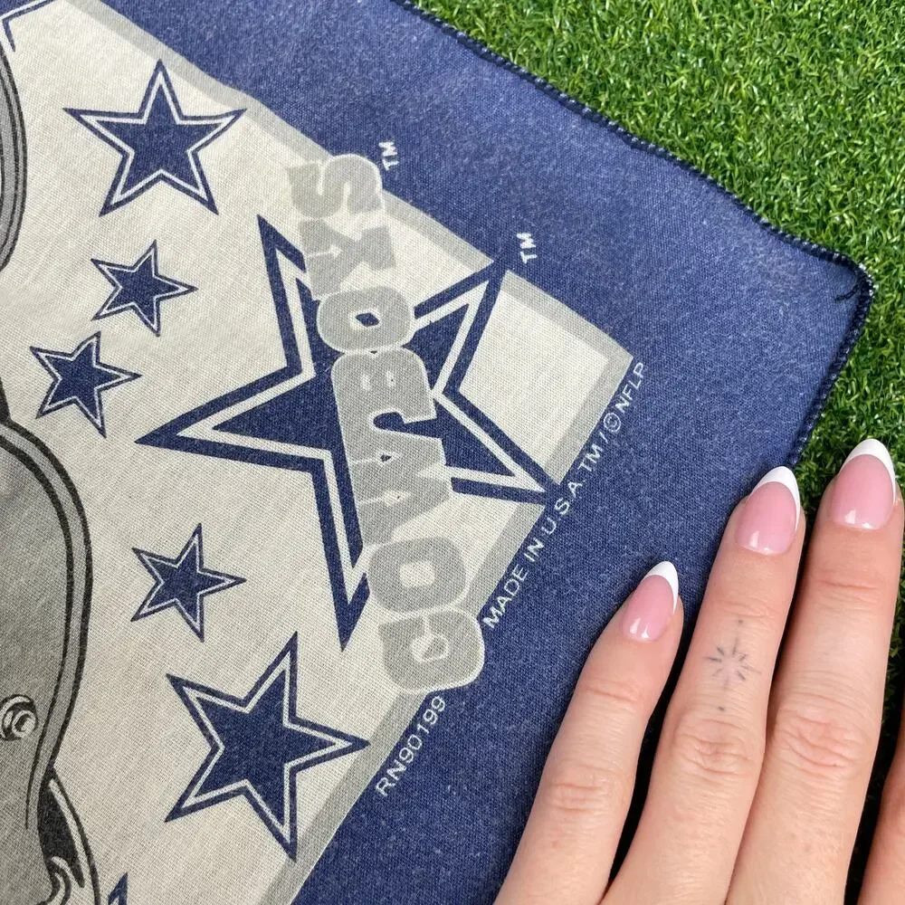 Vintage Dallas Cowboys NFL Football Blue Bandana 20